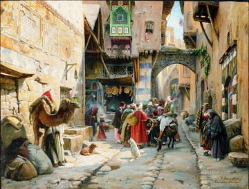 宗教的 Painting - ダマスカスの街並み グスタフ・バウエルンファインド 東洋学者のユダヤ人